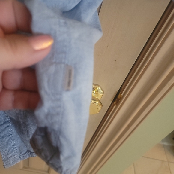 Mens sz M Calvin Klein Casual Blue shirt Long Sleeve can be rolled up - Picture 3 of 9